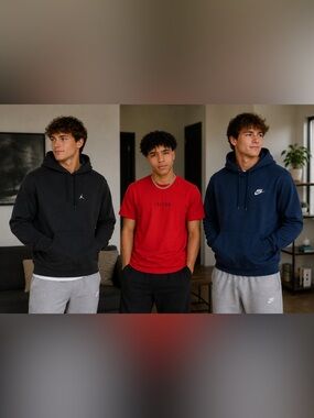 Nike & Jordan Men’s Bundle (3 Pieces) Size Small – Hoodie & Tee Set Athletic